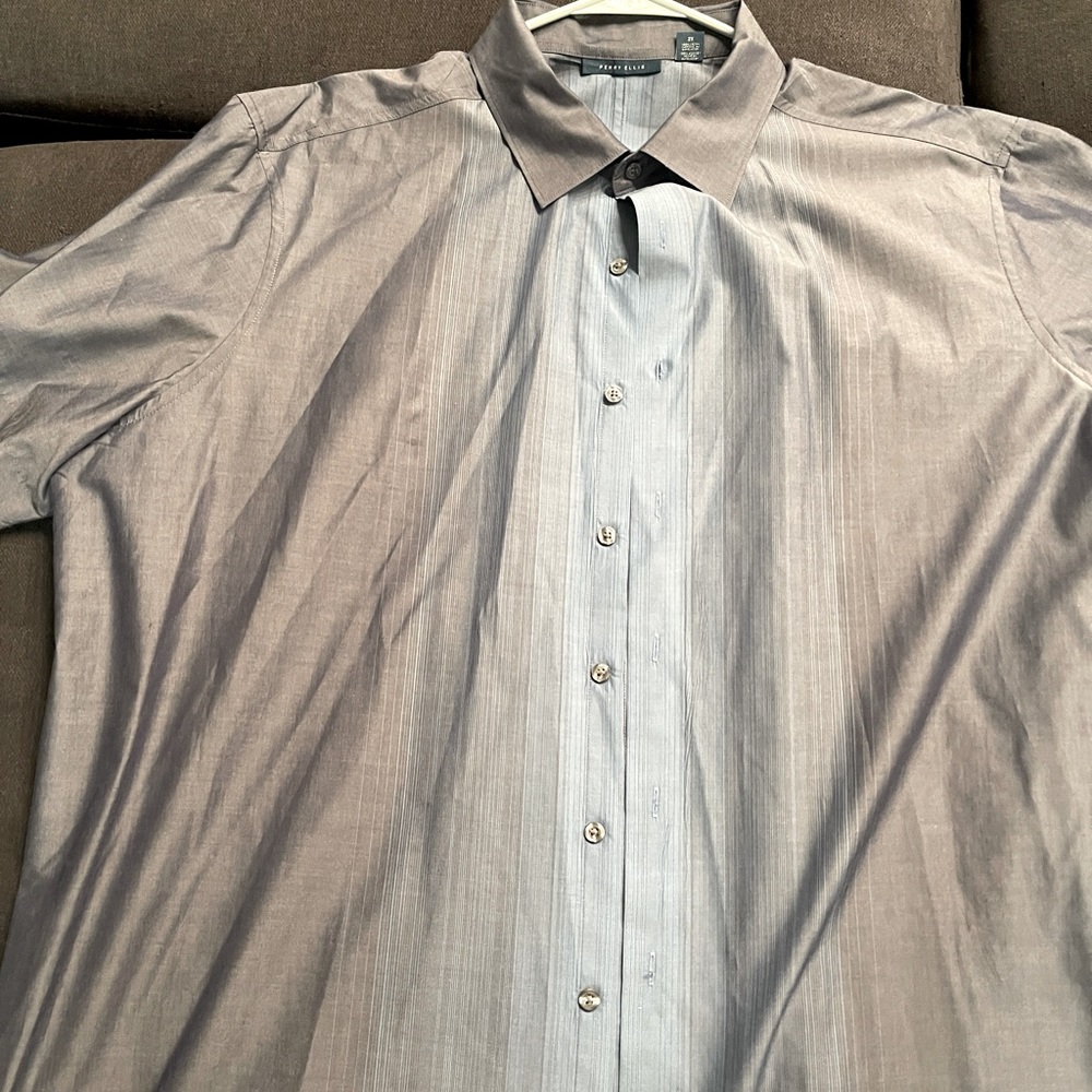 Perry Ellis Slim Fit Total Stretch Geo Print Shirt